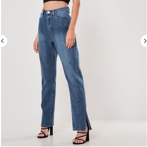 missguided high waisted split hem